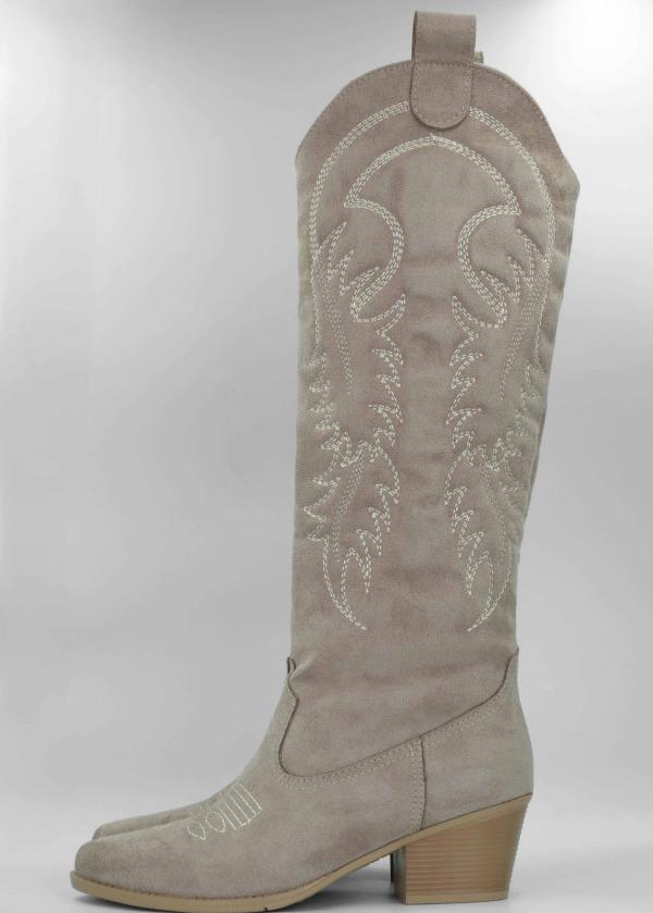 Bej Kovboy Model Çizme 