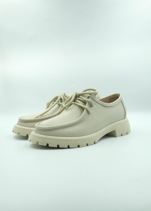 Bej Deri Loafer