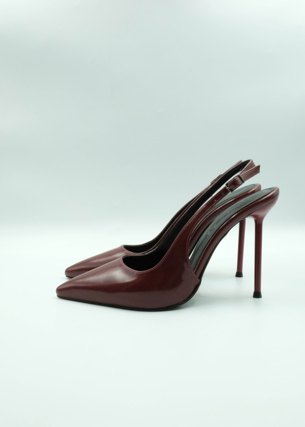 Bordo Yüksek Topuklu Stiletto